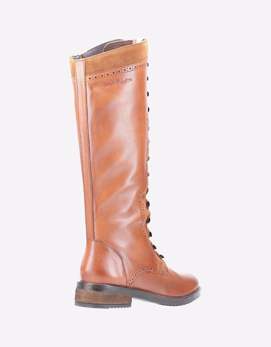 Hush Puppies Rudy Leather Womens Boots Tan