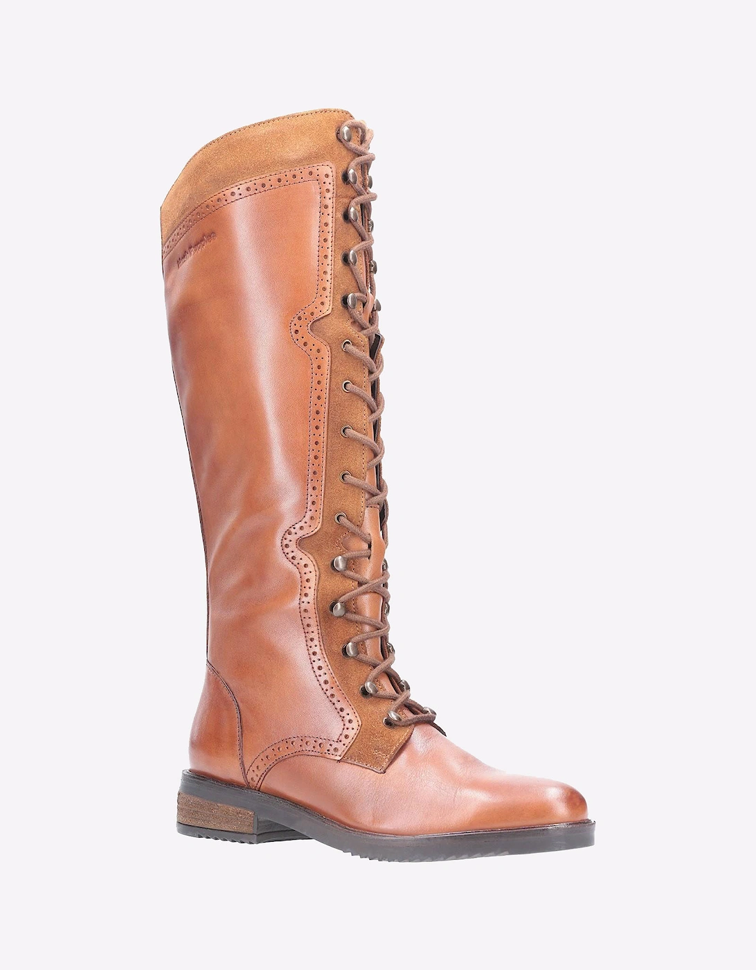 Hush Puppies Rudy Leather Womens Boots Tan