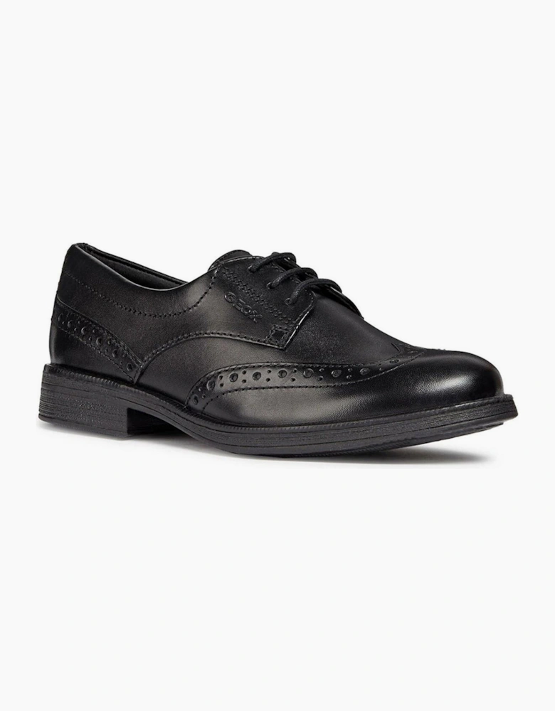 Geox Agata Junior School Shoes Black
