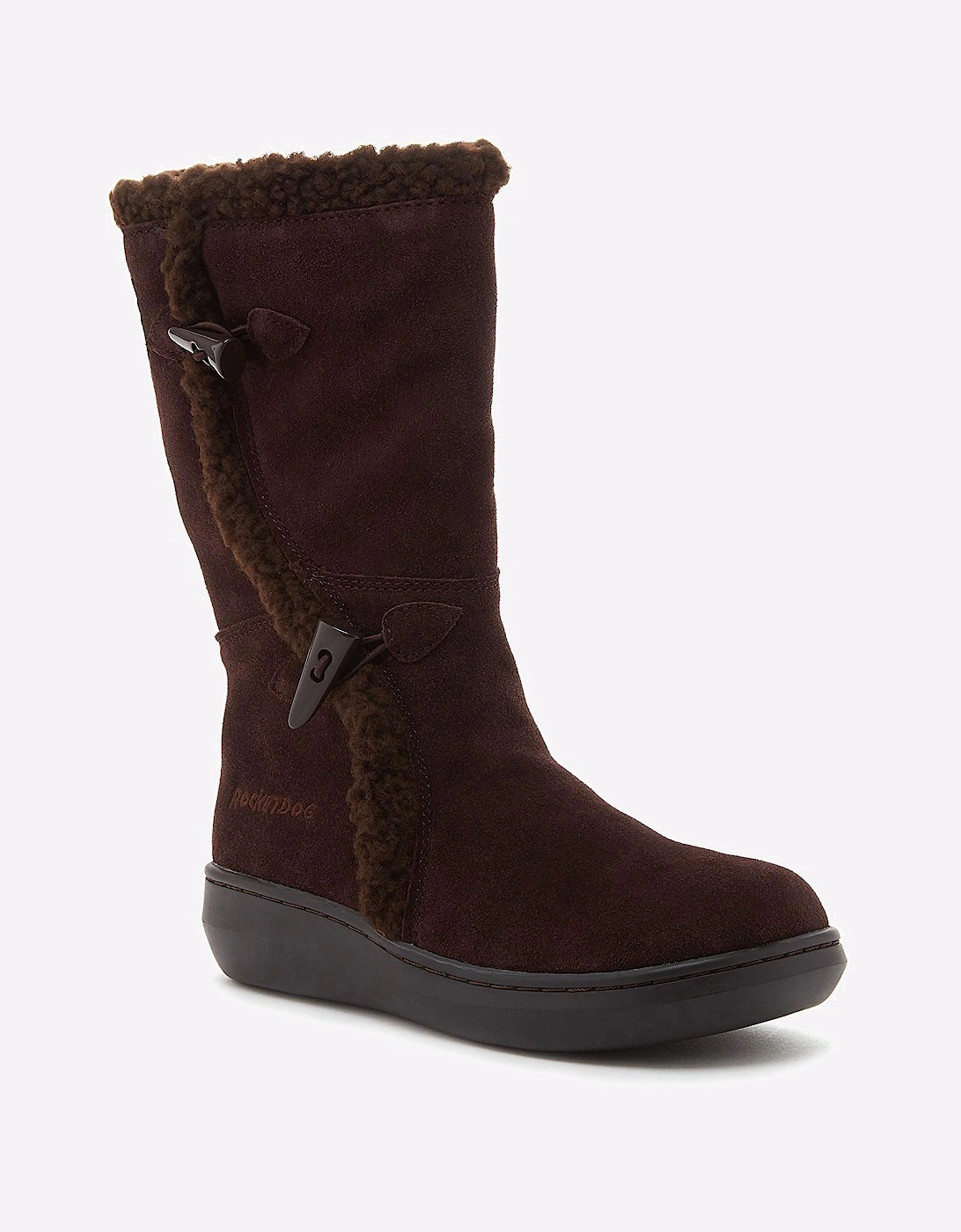 Rocket Dog Slope Mid-Calf Suede Womens Winter Boots Chocolate