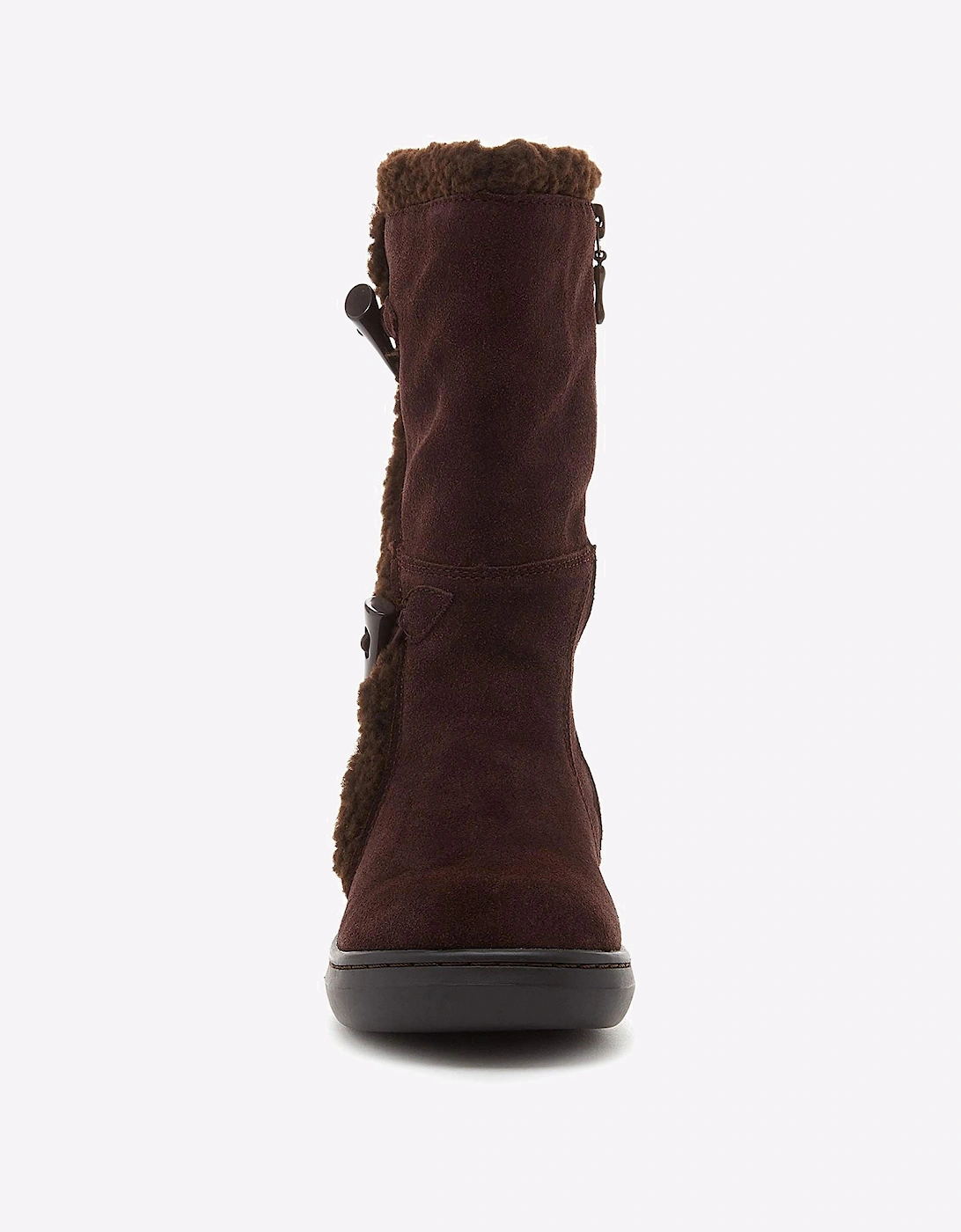 Rocket Dog Slope Mid-Calf Suede Womens Winter Boots Chocolate