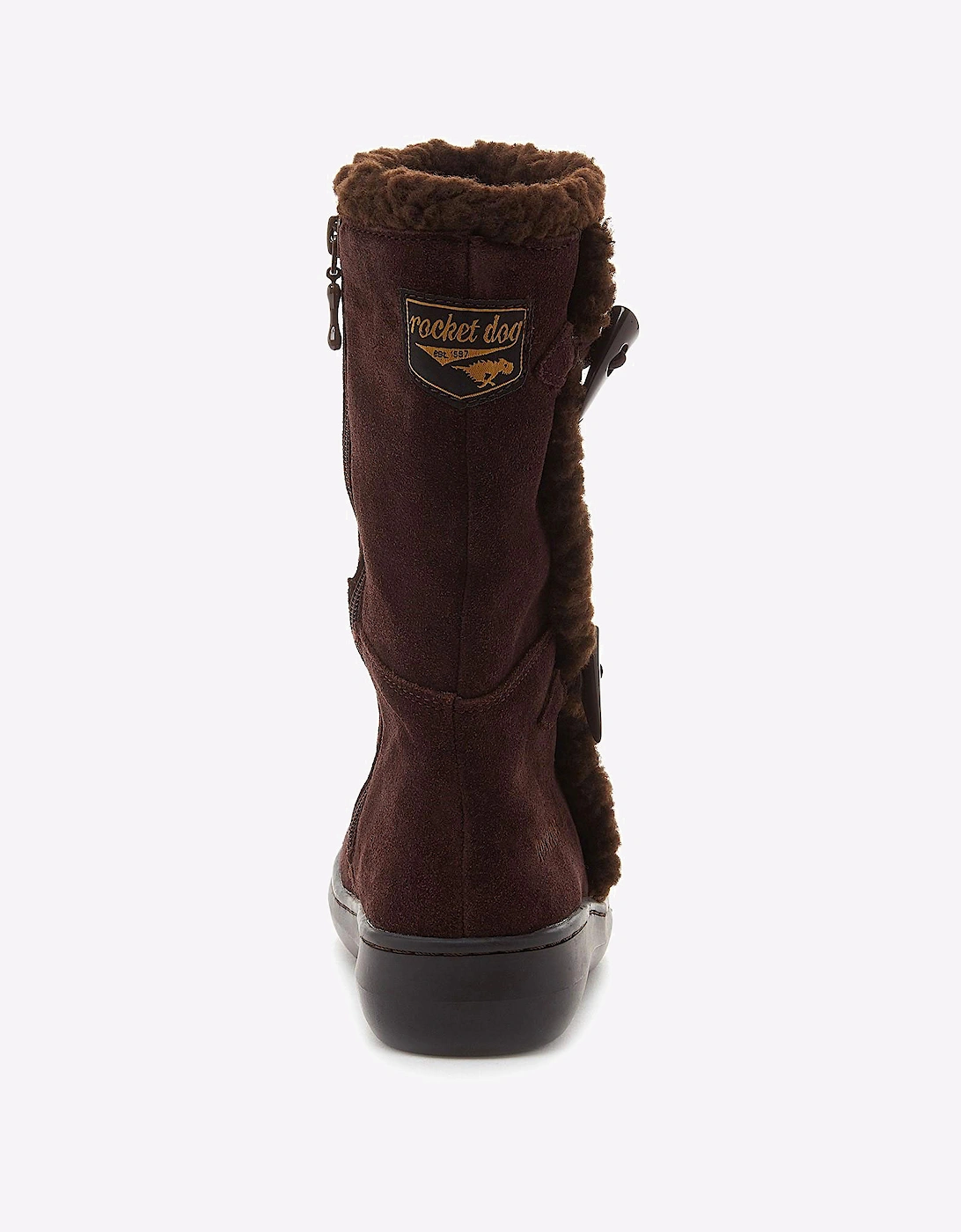 Rocket Dog Slope Mid-Calf Suede Womens Winter Boots Chocolate