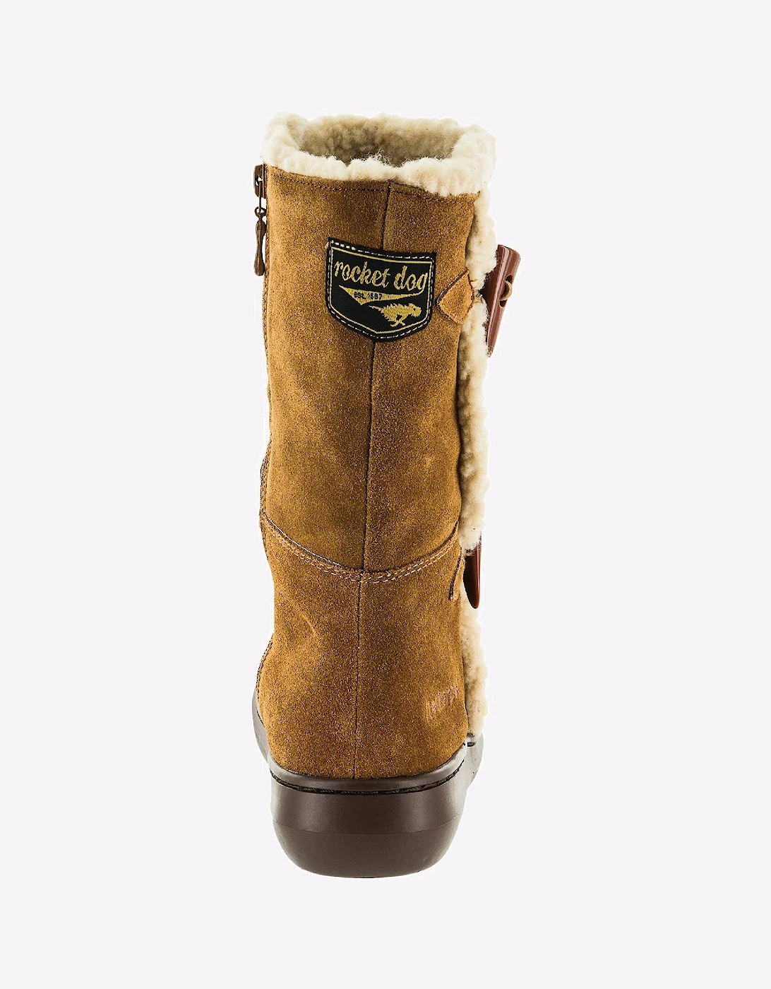 Rocket Dog Slope Mid-Calf Suede Womens Winter Boots Chestnut