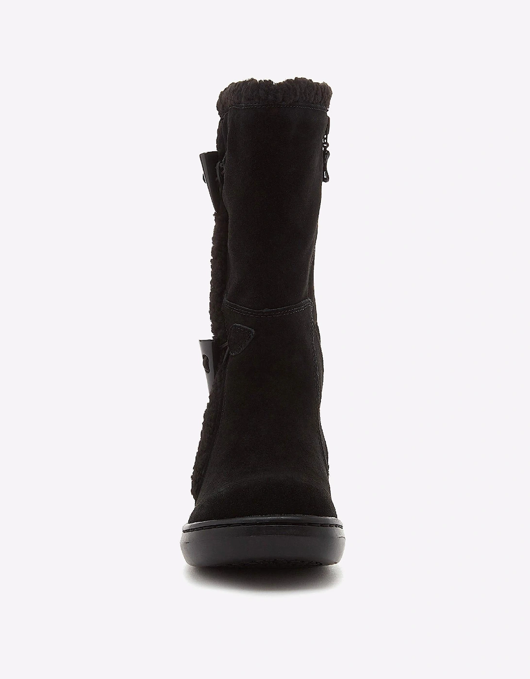 Rocket Dog Slope Mid-Calf Suede Womens Winter Boots Black