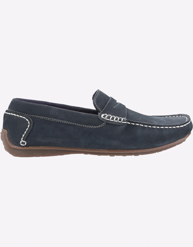 Hush Puppies Roscoe Memory Foam Mens Loafer Shoes Navy