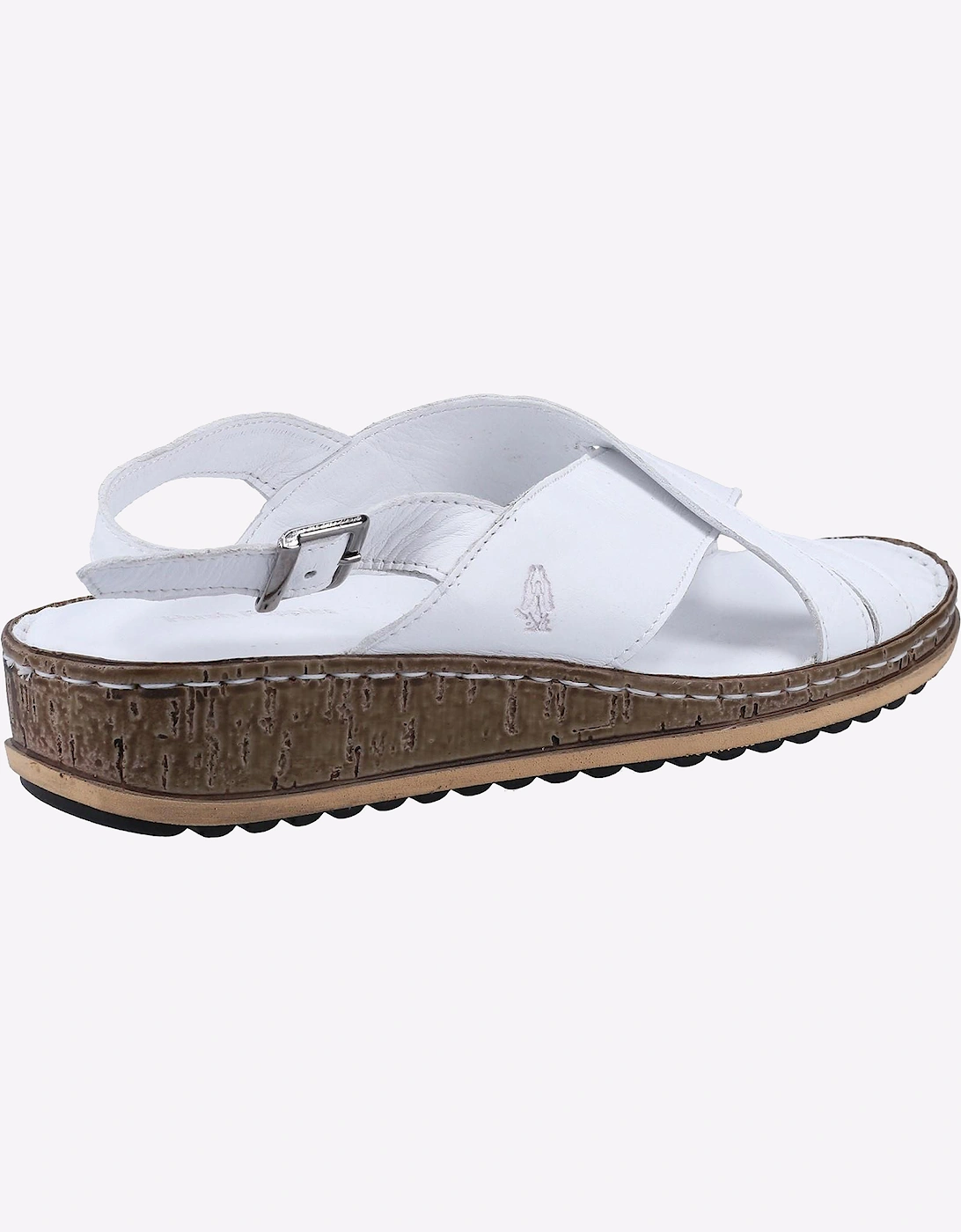 Hush Puppies Elena Cross Over Wedge Womens Sandals White