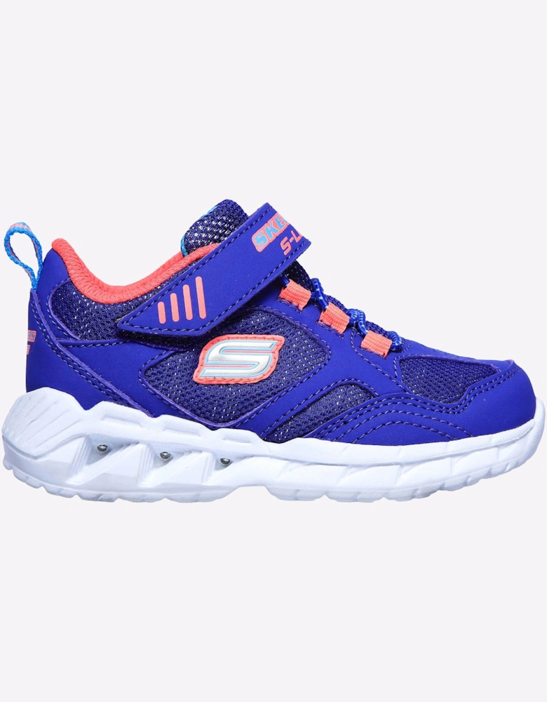 Skechers S Lights Magna-Lights Infants Trainers Blue/Coral