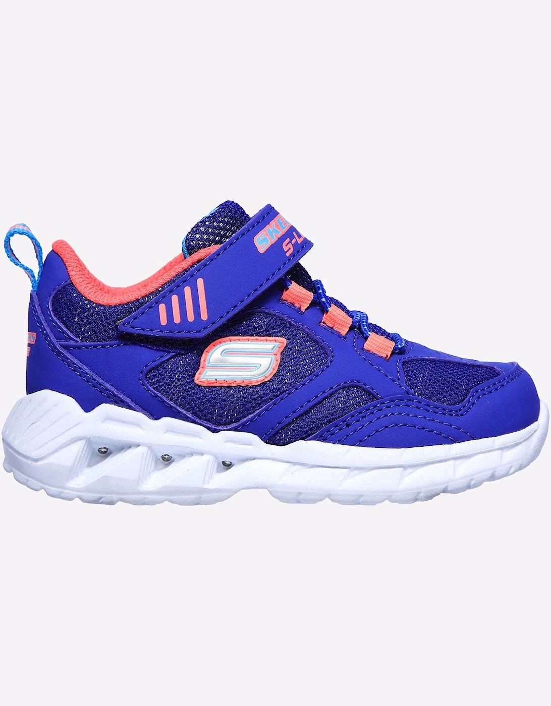 Skechers S Lights Magna-Lights Infants Trainers Blue/Coral