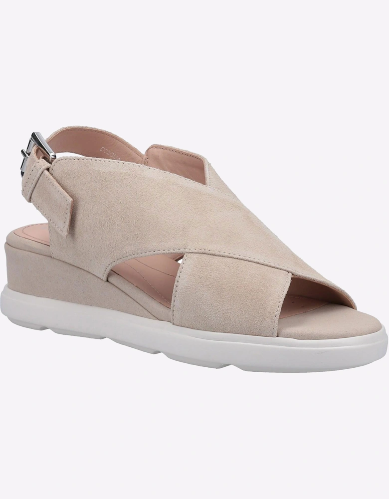 Geox Pisa Leather Womens Light Taupe