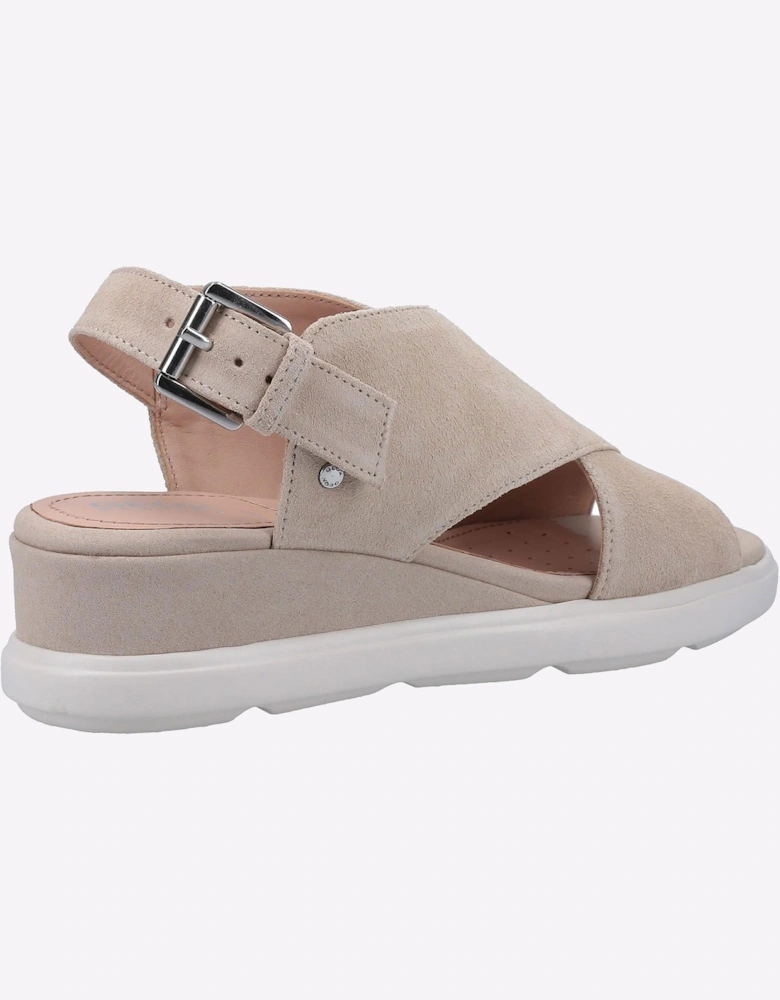 Geox Pisa Leather Womens Light Taupe