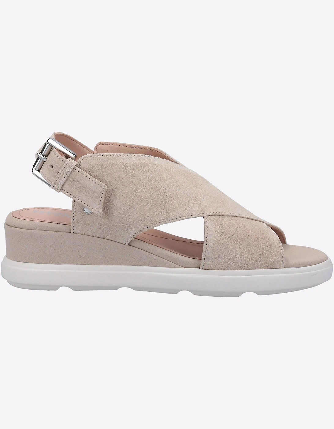 Geox Pisa Leather Womens Light Taupe
