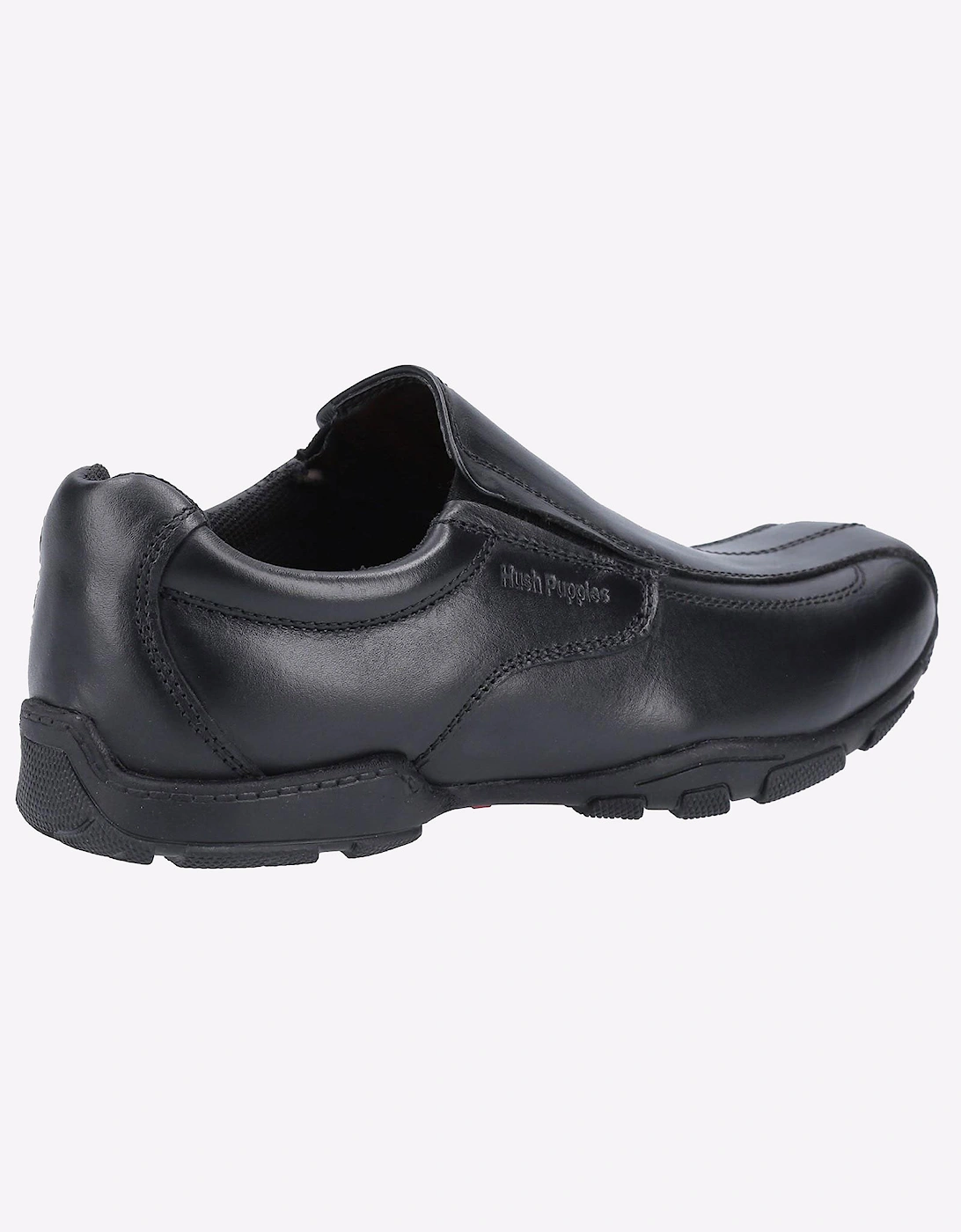 Hush Puppies Elijah Senior Boys Memory Foam School Shoe Black