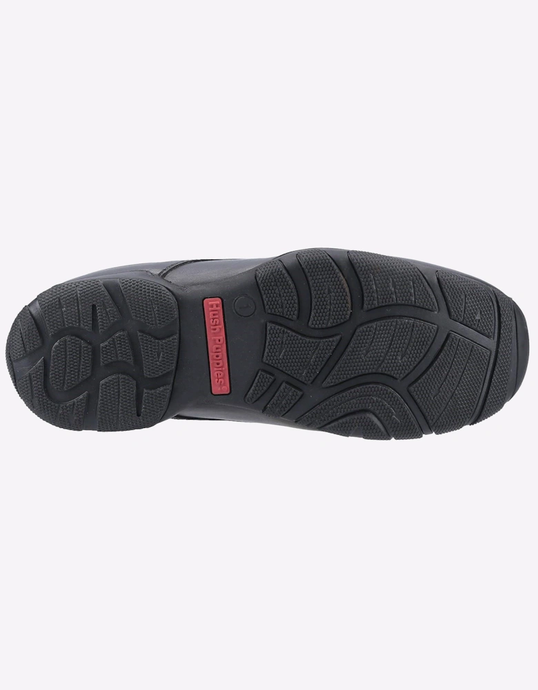 Hush Puppies Elijah Senior Boys Memory Foam School Shoe Black