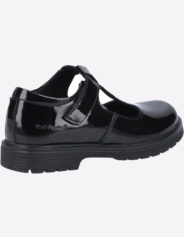 Hush Puppies Gracie Patent Leather Junior Shoes Patent Black