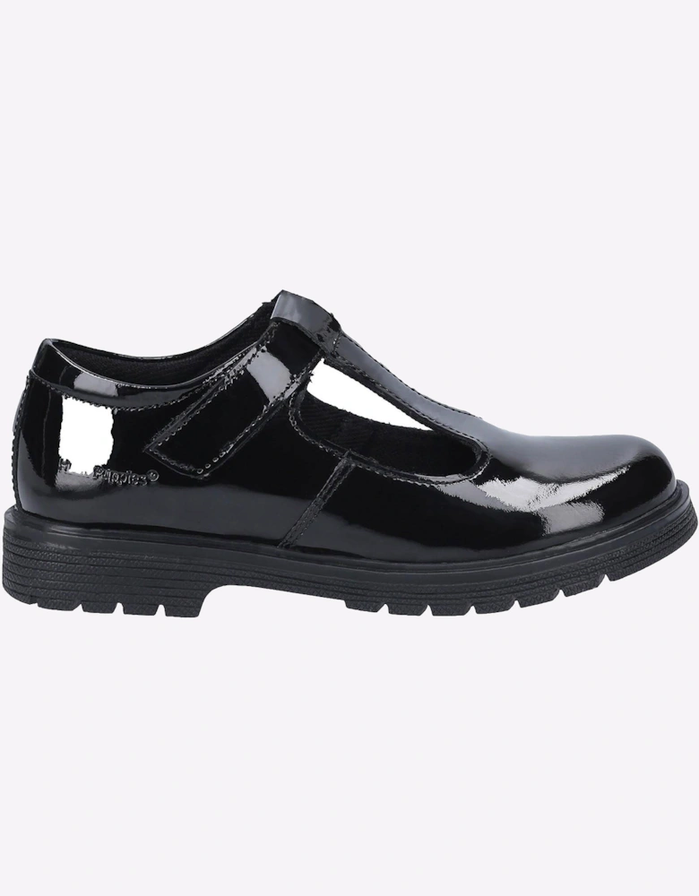 Hush Puppies Gracie Patent Leather Junior Shoes Patent Black
