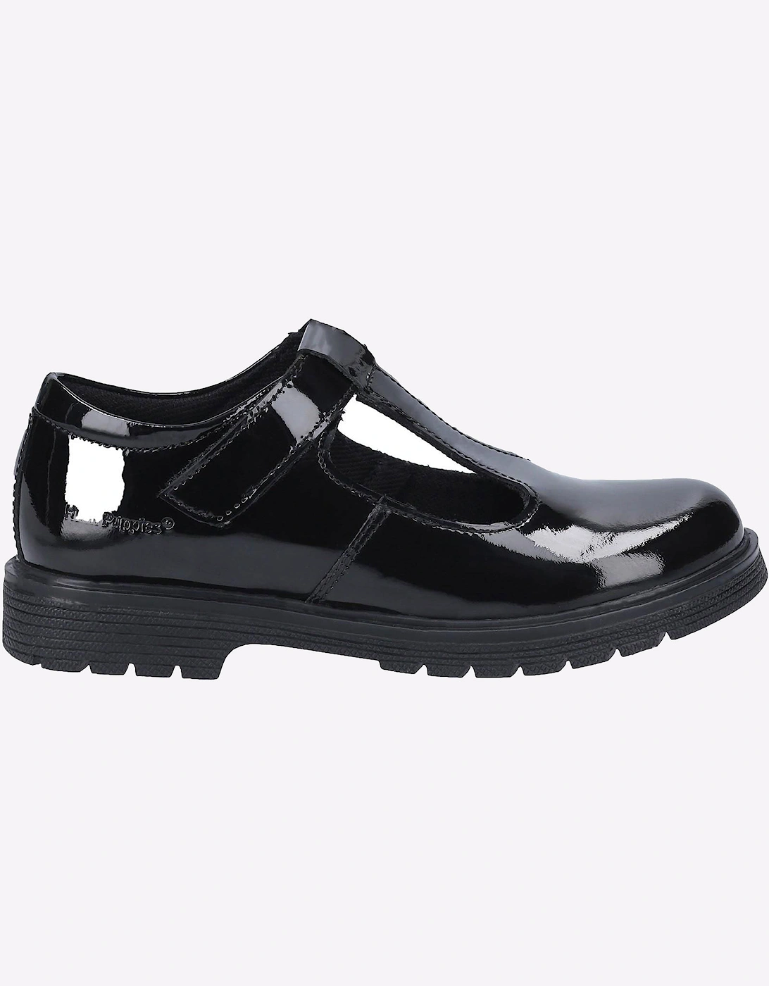 Hush Puppies Gracie Patent Leather Junior Shoes Patent Black