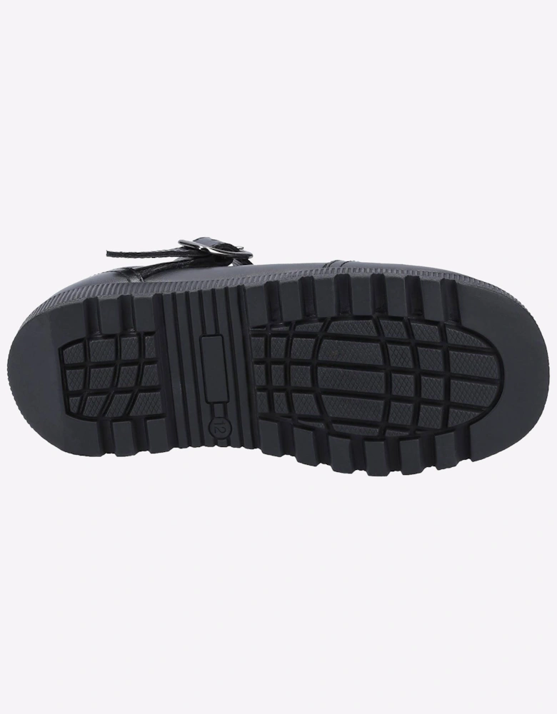 Hush Puppies Kerry Leather Junior Senior Girls Black