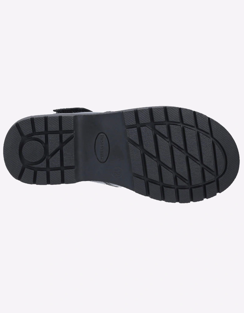 Hush Puppies Gracie Patent Leather Junior Shoes Patent Black