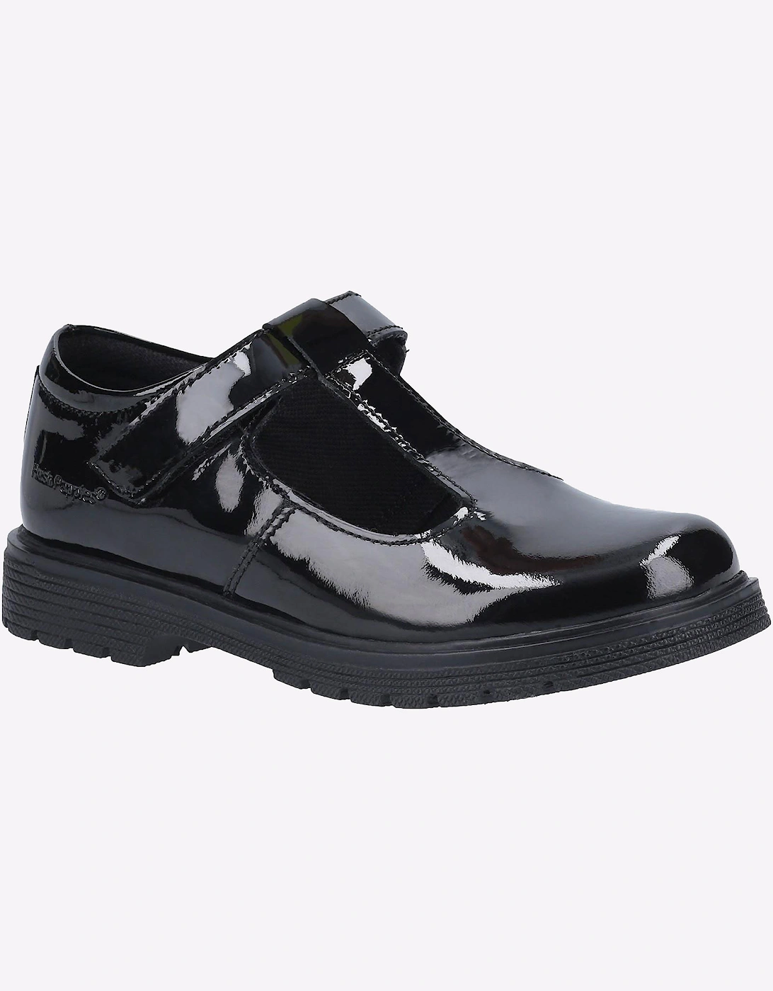 Hush Puppies Gracie Patent Leather Junior Shoes Patent Black