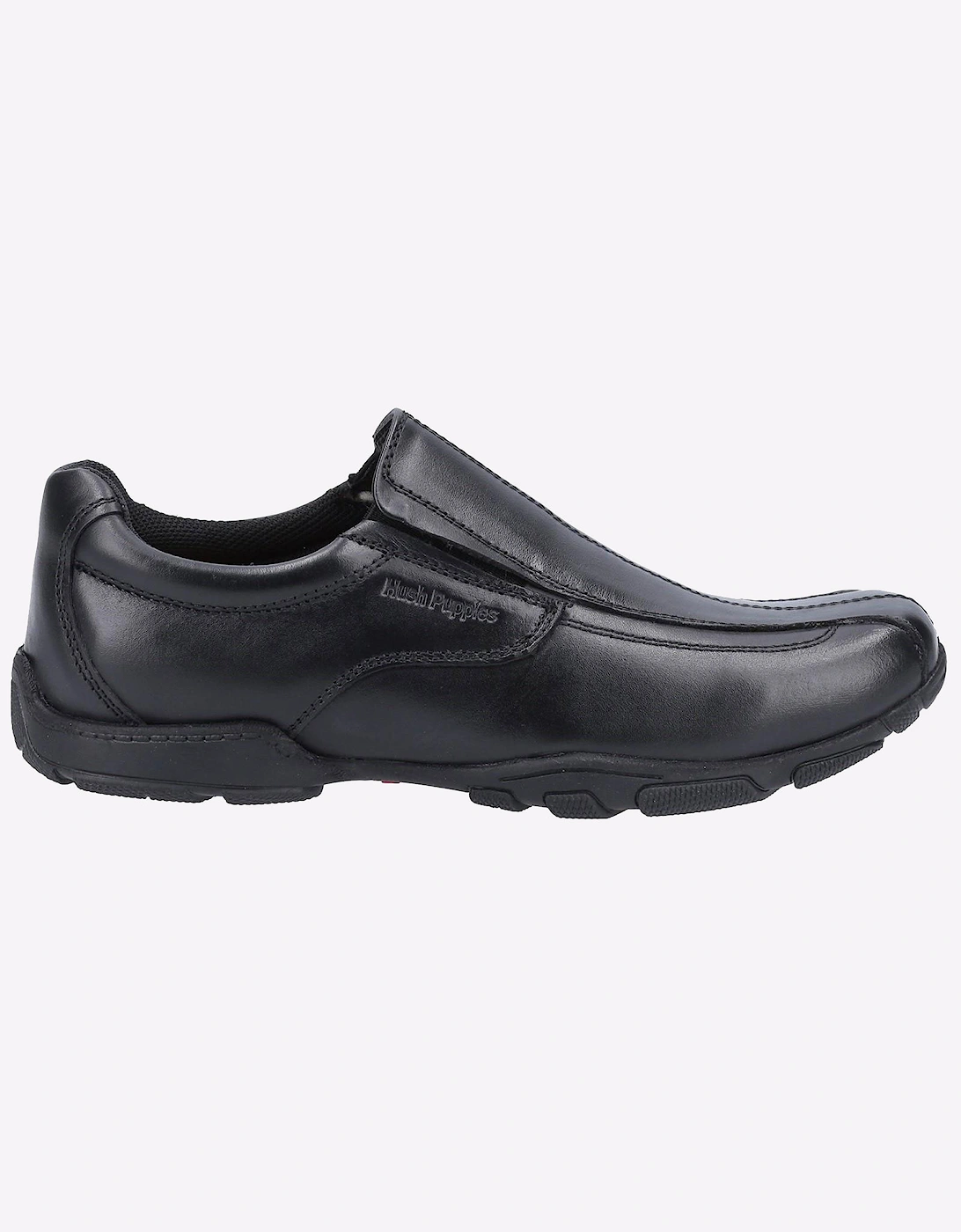 Hush Puppies Elijah Senior Boys Memory Foam School Shoe Black