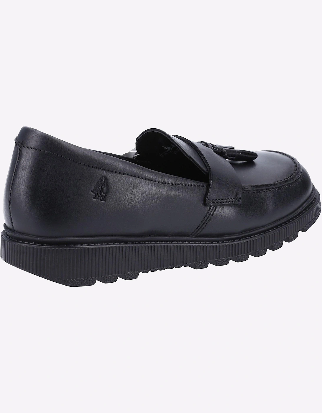 Hush Puppies Faye Junior Girls Leather Memory Foam Shoes Black