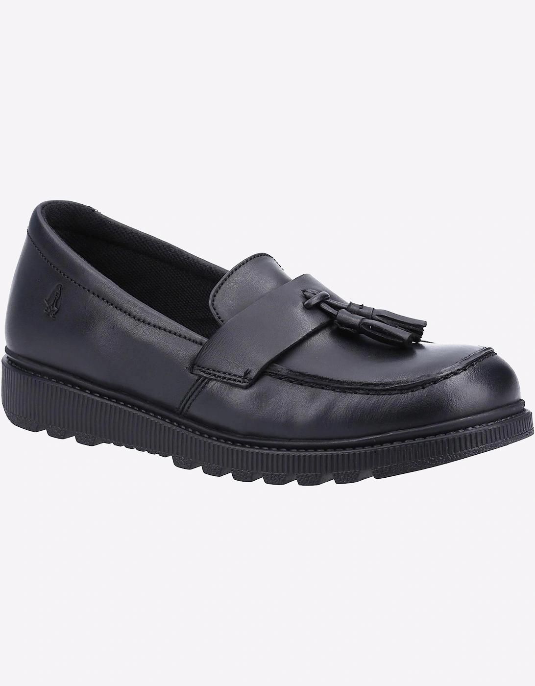 Hush Puppies Faye Junior Girls Leather Memory Foam Shoes Black