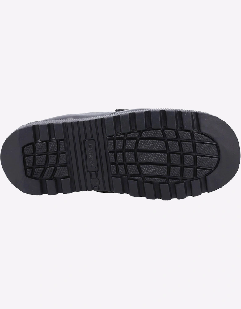 Hush Puppies Faye Junior Girls Leather Memory Foam Shoes Black