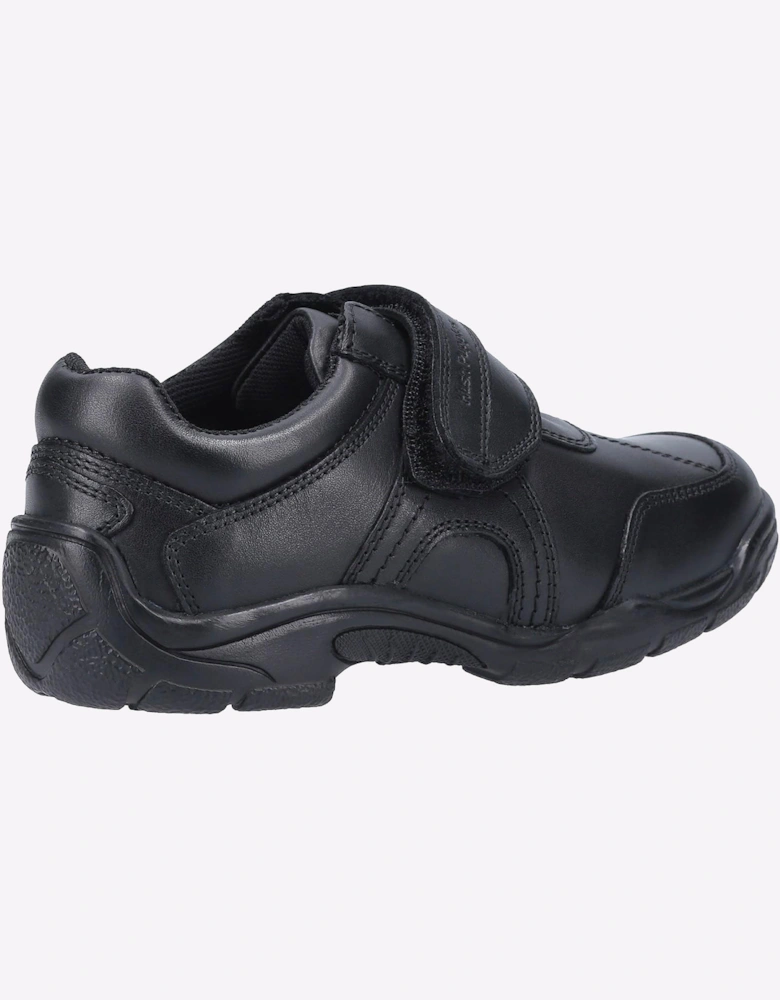 Hush Puppies Arlo Leather Memory Foam Junior Boys Shoes Black