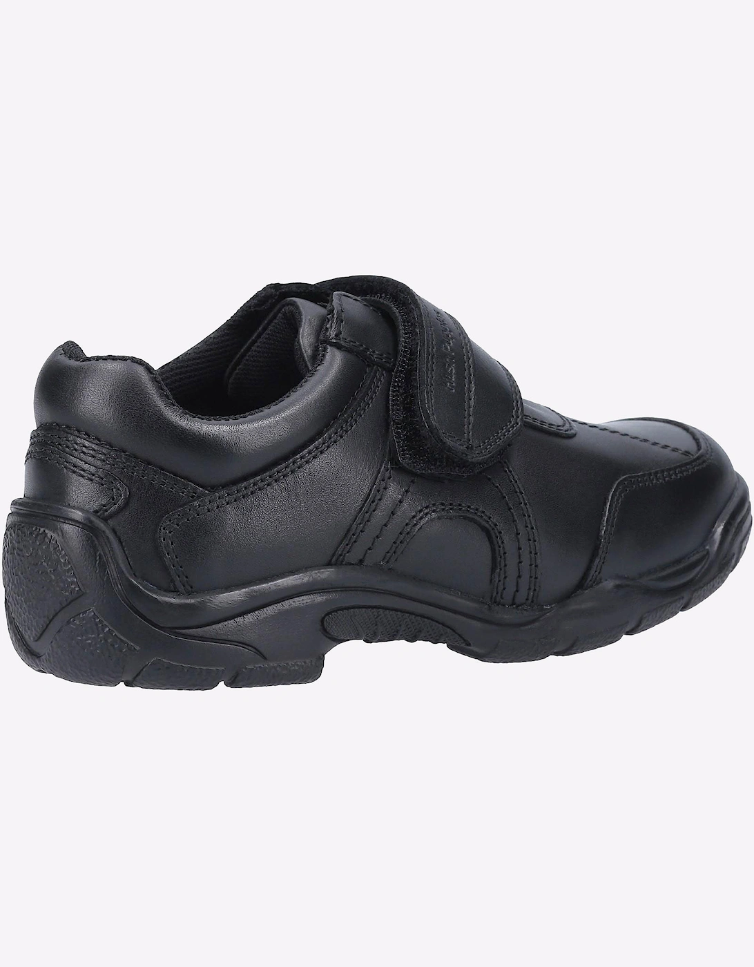 Hush Puppies Arlo Leather Memory Foam Junior Boys Shoes Black