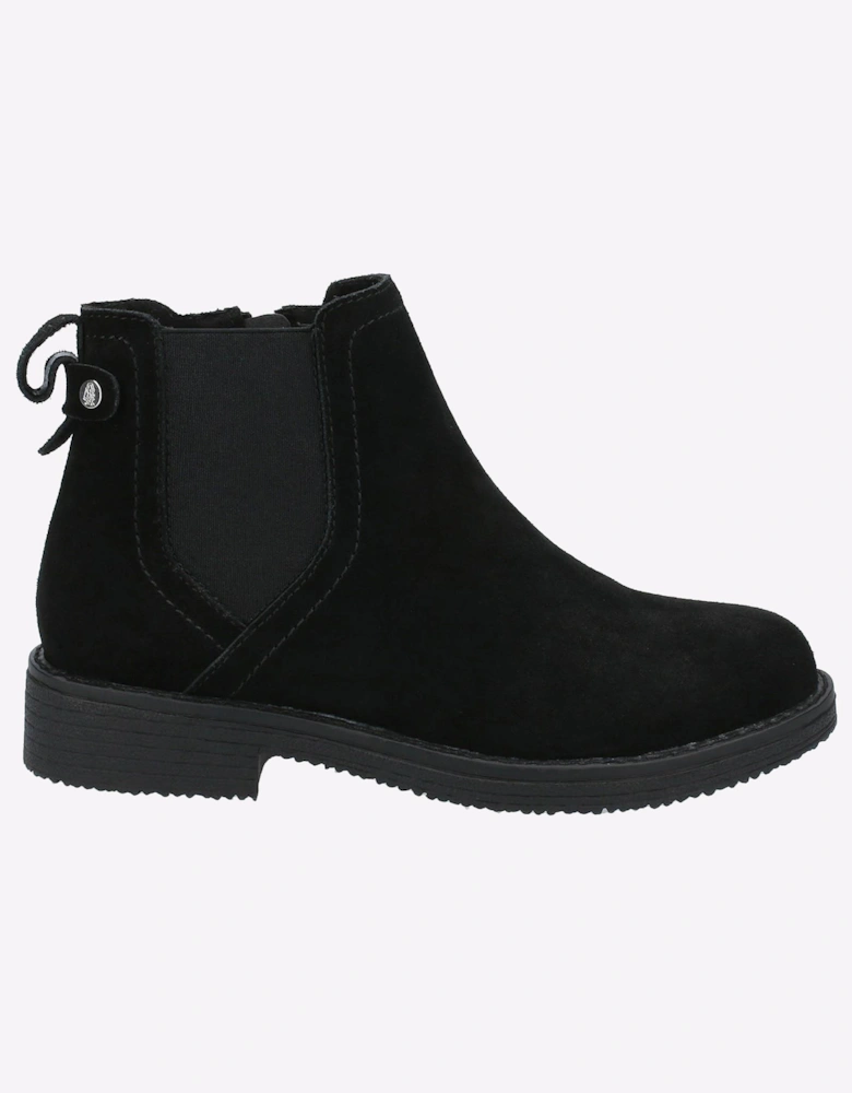 Hush Puppies Maddy Memory Foam Leather Womens Boots Black