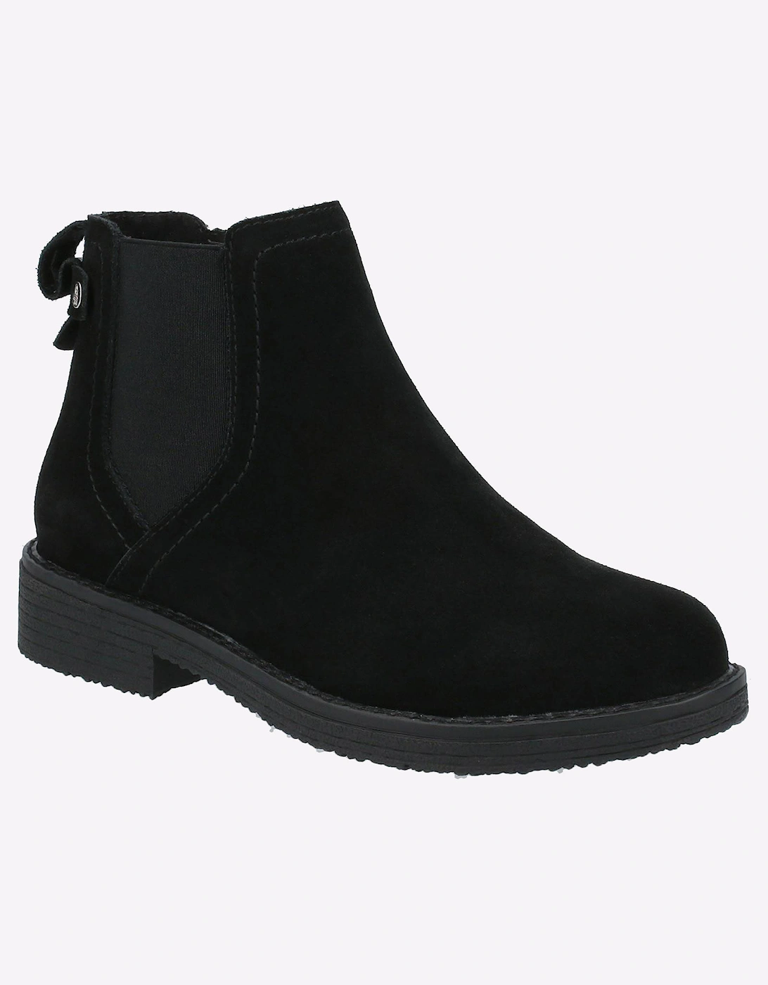 Hush Puppies Maddy Memory Foam Leather Womens Boots Black
