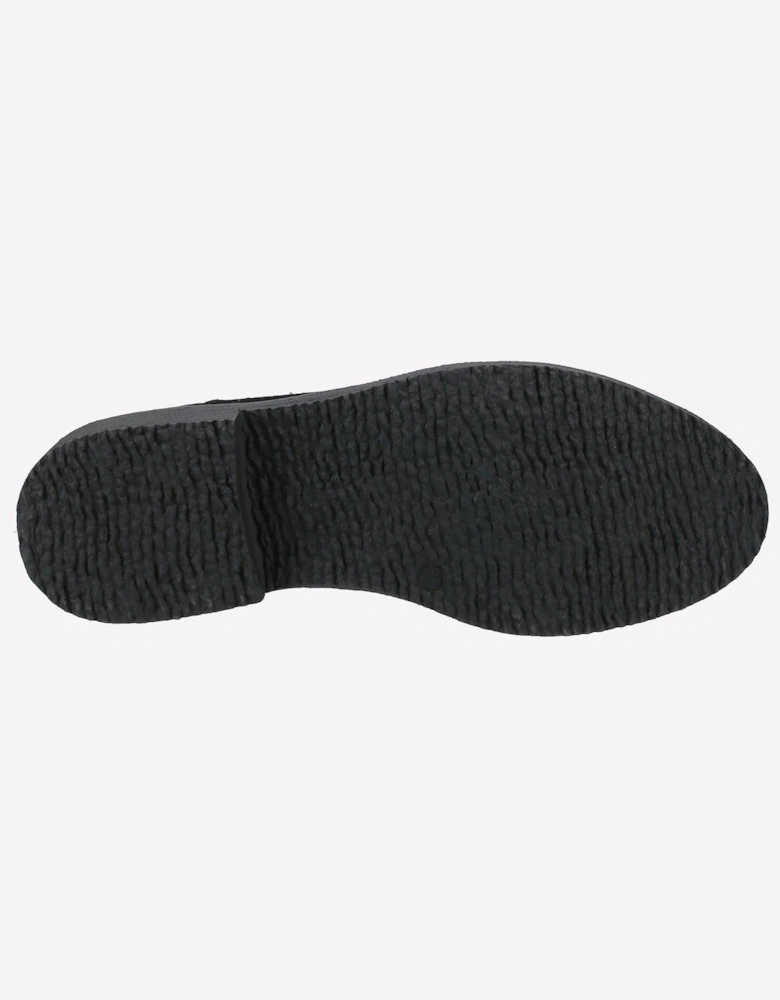 Hush Puppies Maddy Memory Foam Leather Womens Boots Black