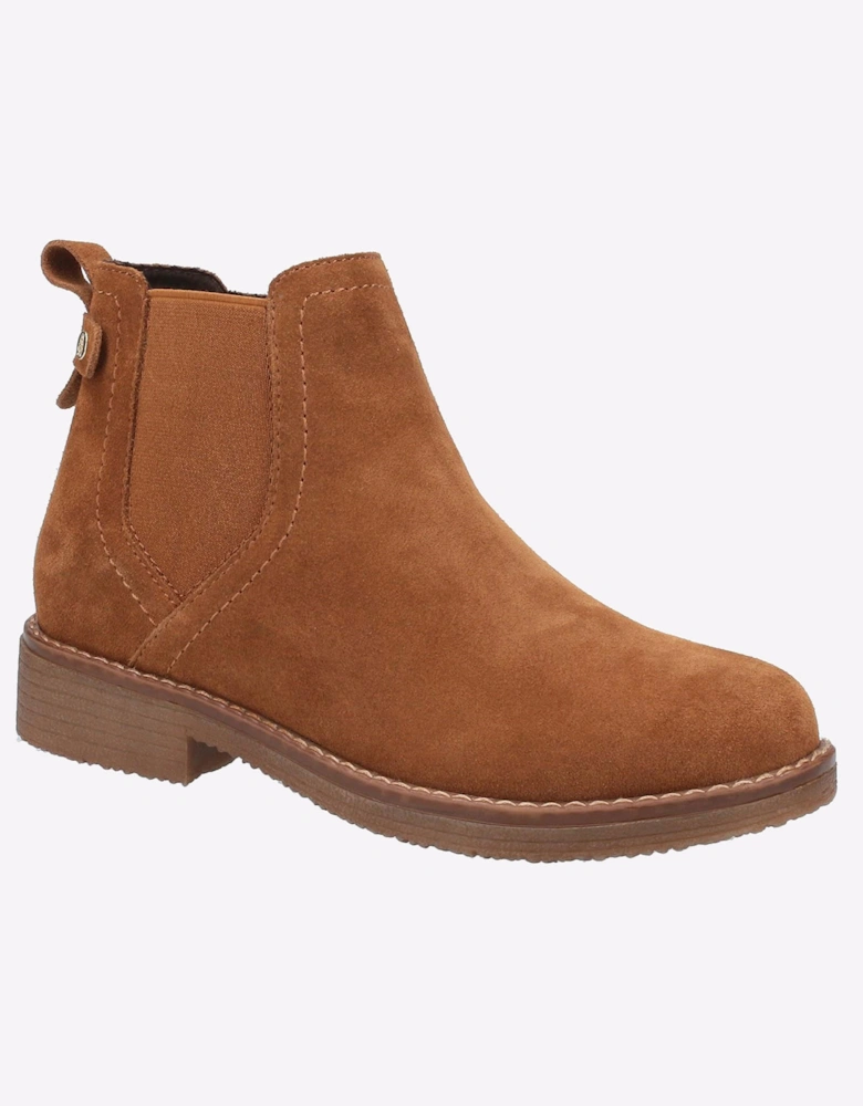 Hush Puppies Maddy Memory Foam Leather Womens Boots Tan