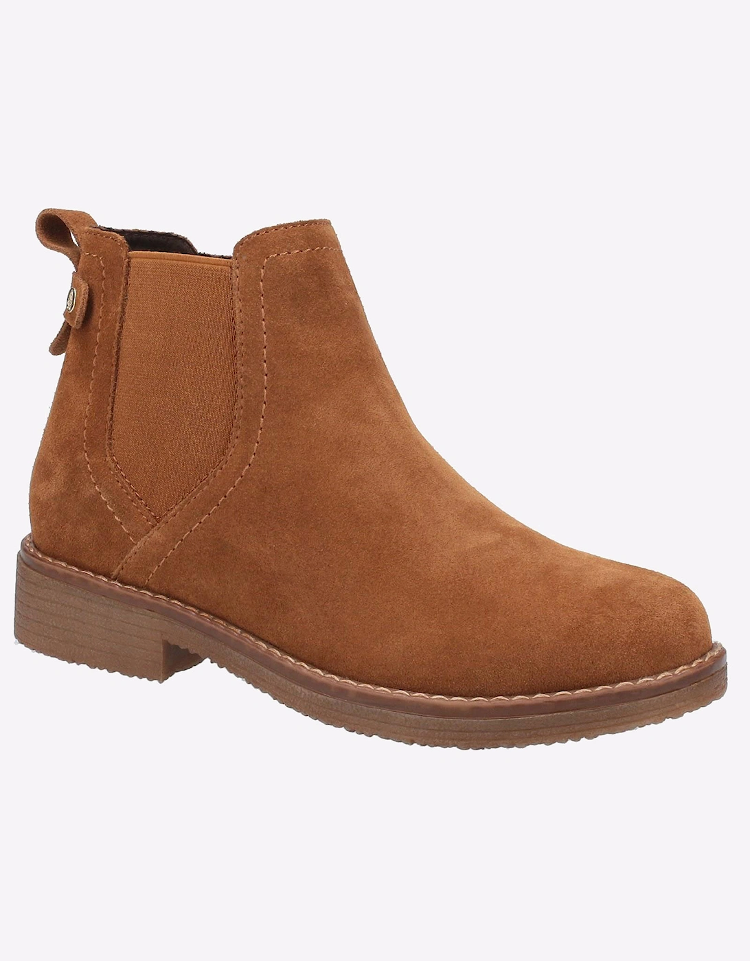 Hush Puppies Maddy Memory Foam Leather Womens Boots Tan