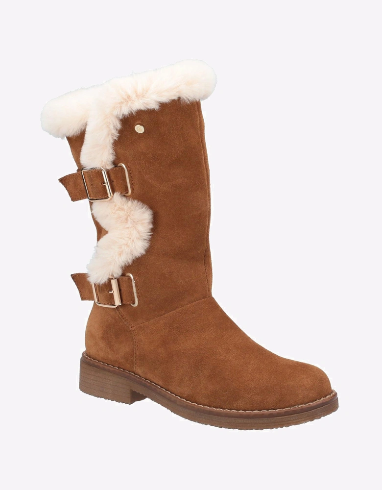 Hush Puppies Megan Mid Memory Foam Womens Boots Tan