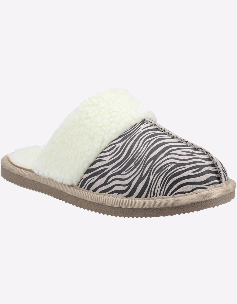 Hush Puppies Arianna Mule Memory Foam Womens Slippers Black / White