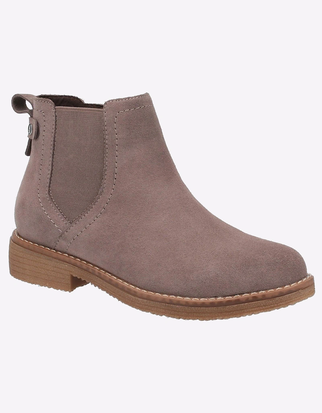Hush Puppies Maddy Memory Foam Leather Womens Boots Grey