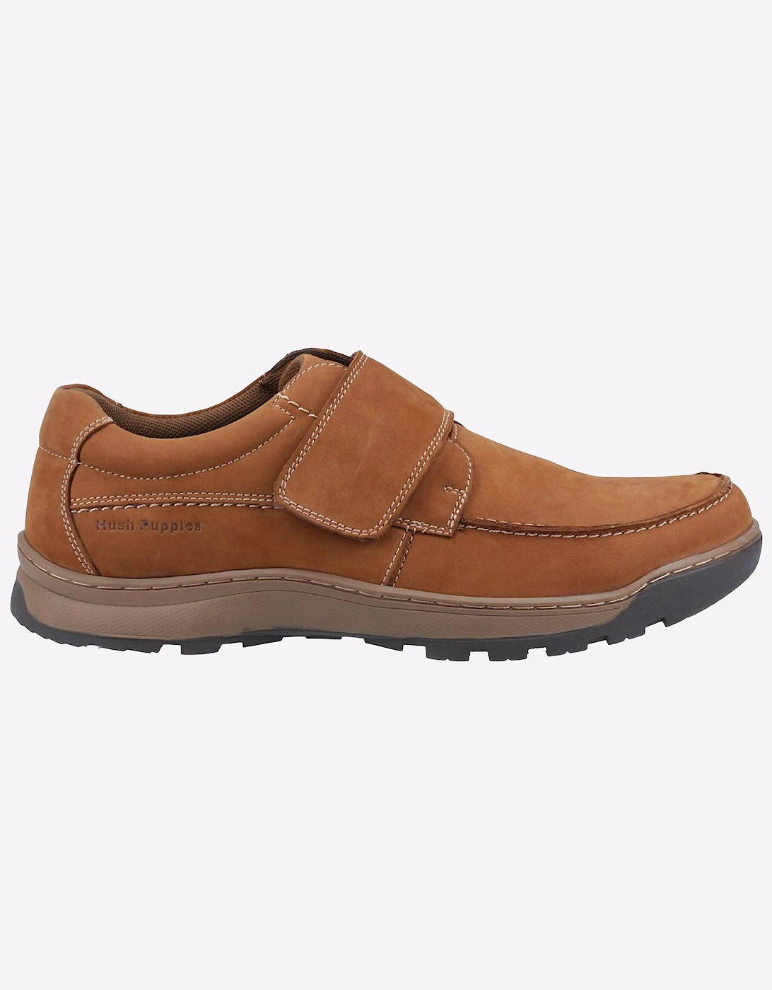 Hush Puppies Casper Comfort Strap Memory Foam Mens Shoes Tan Nubuck