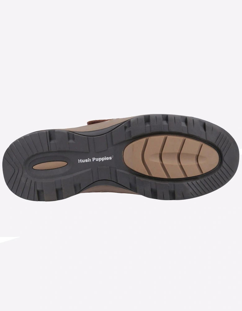 Hush Puppies Casper Comfort Strap Memory Foam Mens Shoes Tan Nubuck