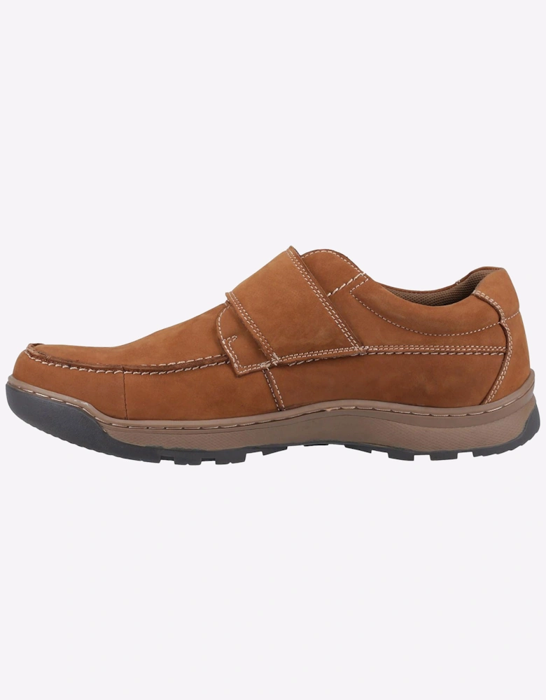 Hush Puppies Casper Comfort Strap Memory Foam Mens Shoes Tan Nubuck