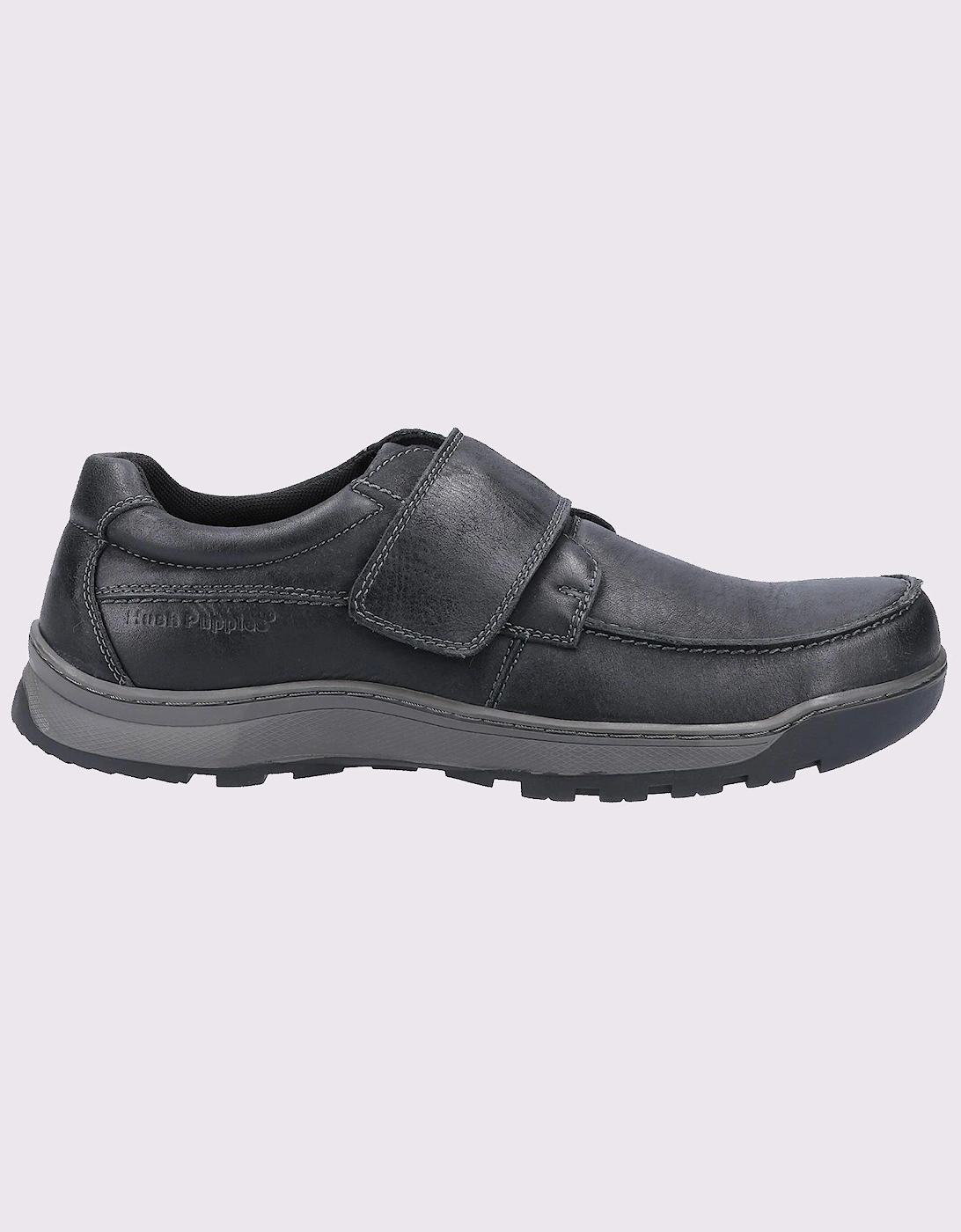 Hush Puppies Casper Comfort Strap Memory Foam Mens Shoes Black