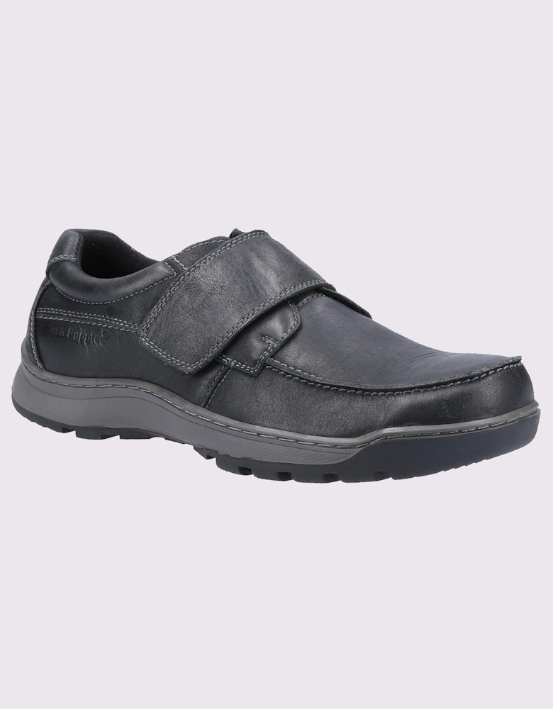 Hush Puppies Casper Comfort Strap Memory Foam Mens Shoes Black