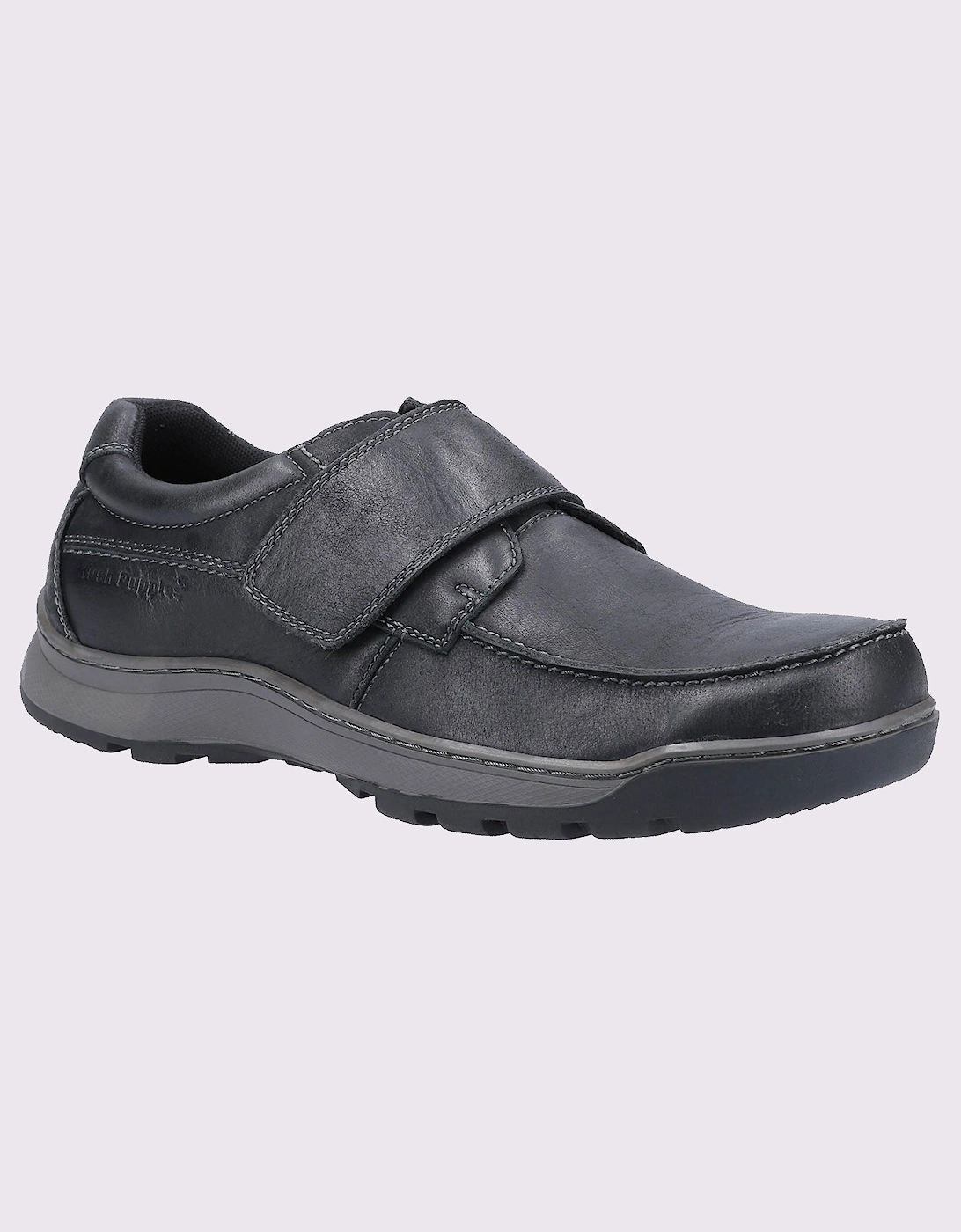 Hush Puppies Casper Comfort Strap Memory Foam Mens Shoes Black