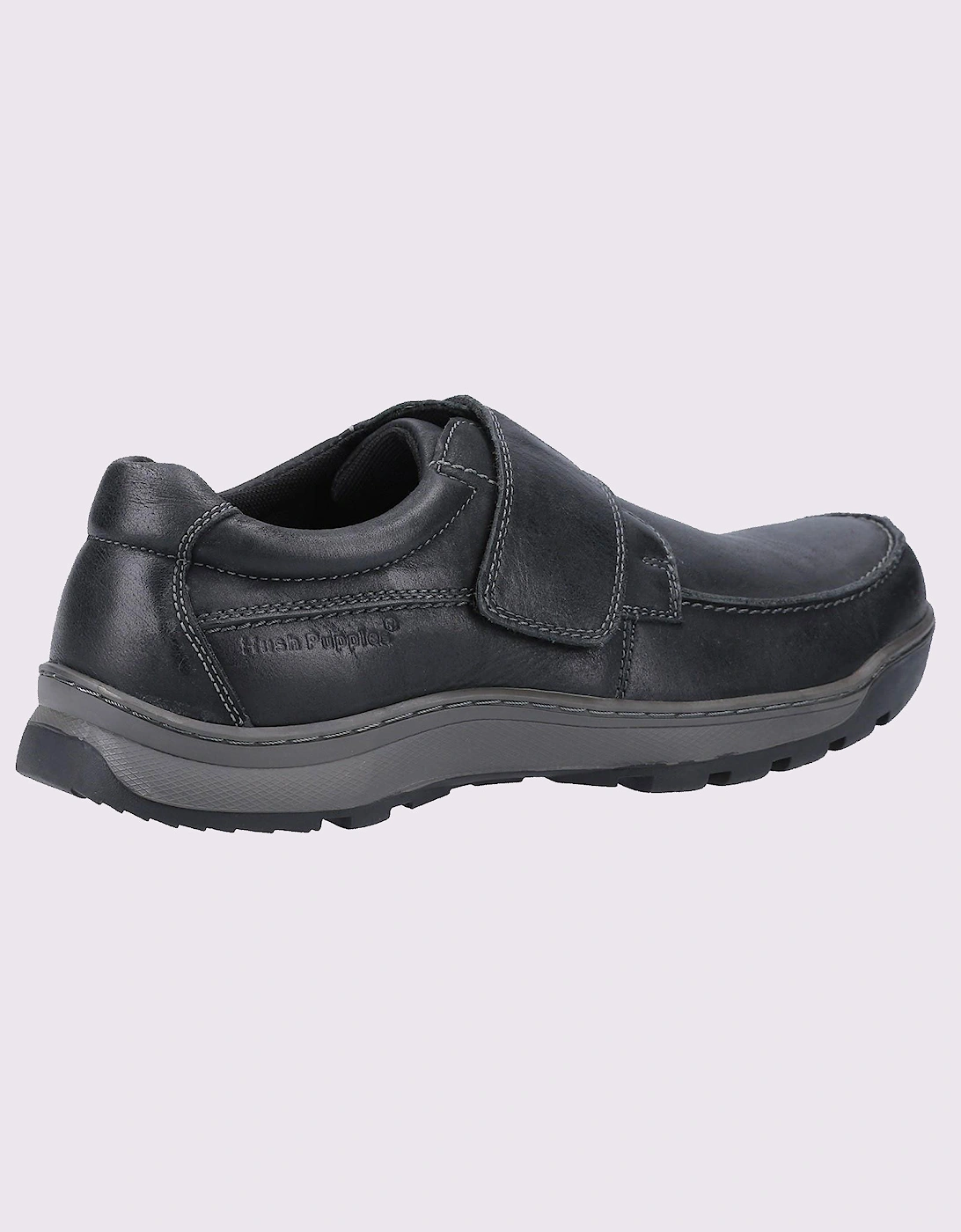 Hush Puppies Casper Comfort Strap Memory Foam Mens Shoes Black