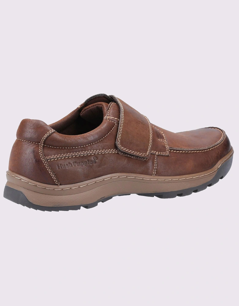 Hush Puppies Casper Comfort Strap Memory Foam Mens Shoes Brown
