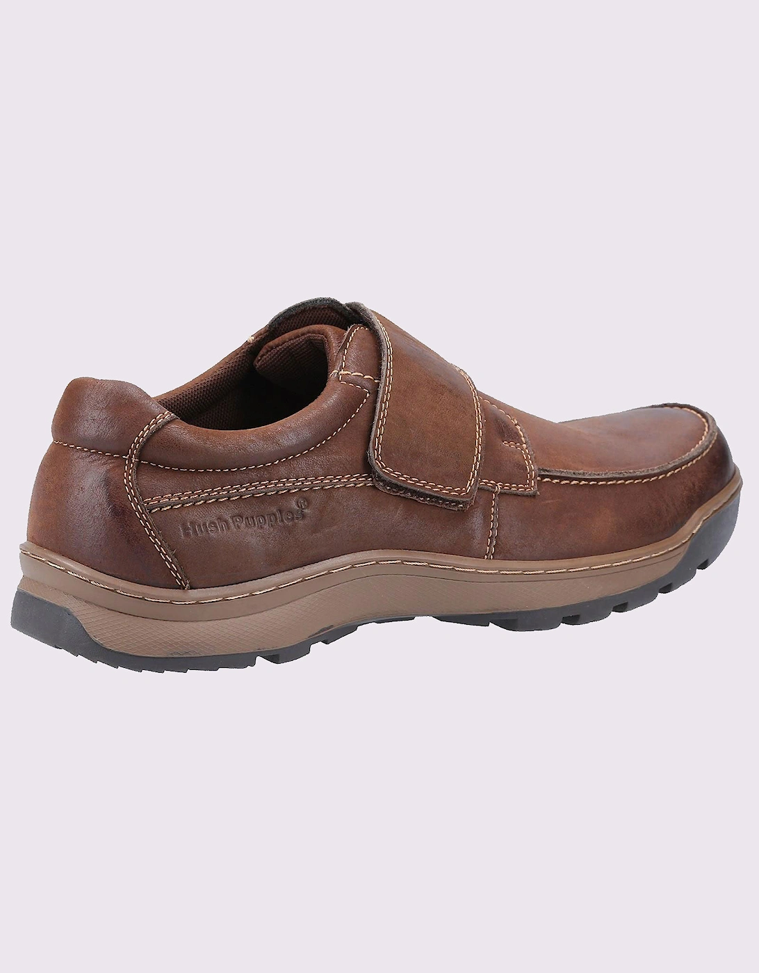 Hush Puppies Casper Comfort Strap Memory Foam Mens Shoes Brown