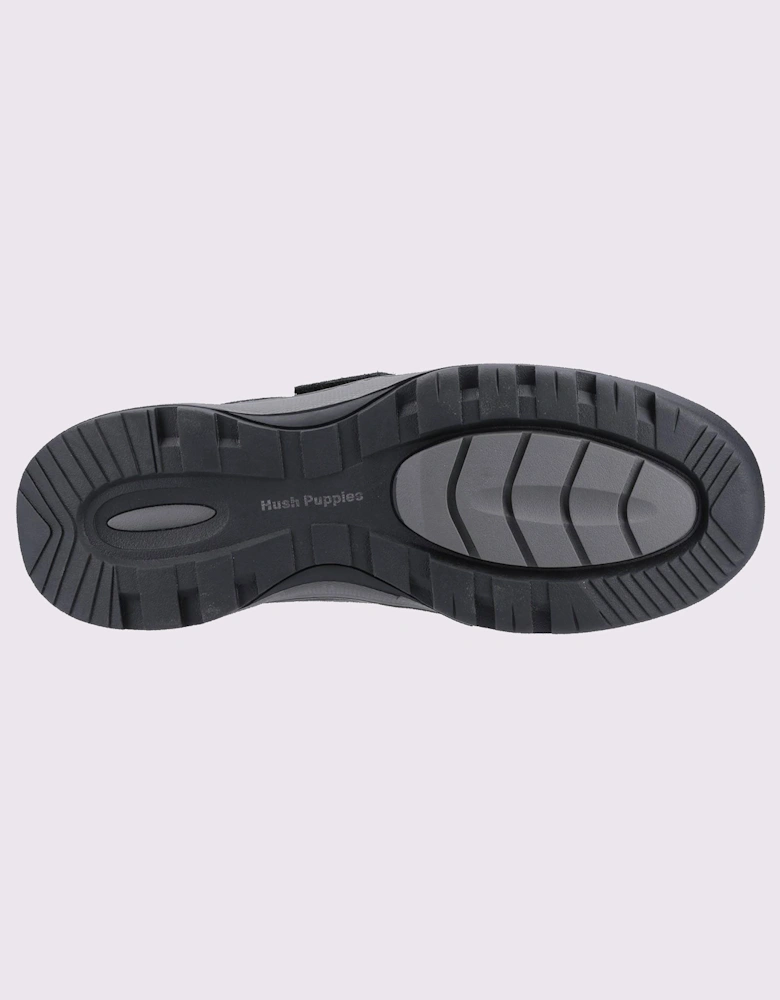 Hush Puppies Casper Comfort Strap Memory Foam Mens Shoes Black