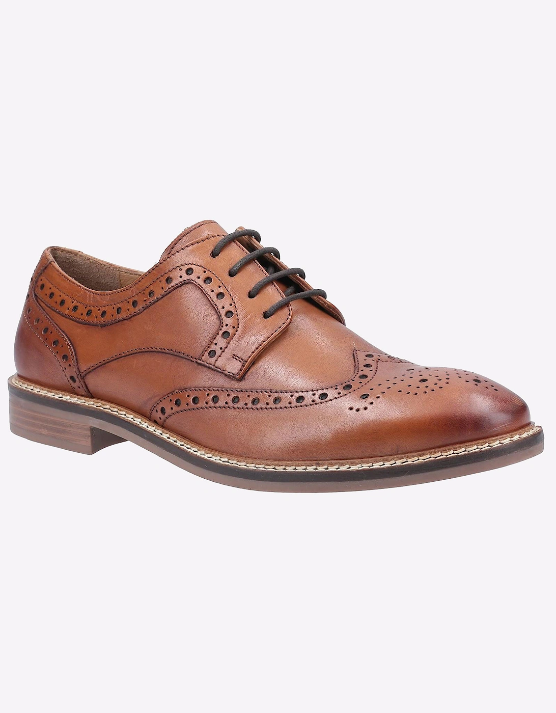 Hush Puppies Bryson Memory Foam Mens Brouge Shoes Tan