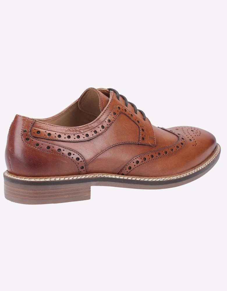 Hush Puppies Bryson Memory Foam Mens Brouge Shoes Tan
