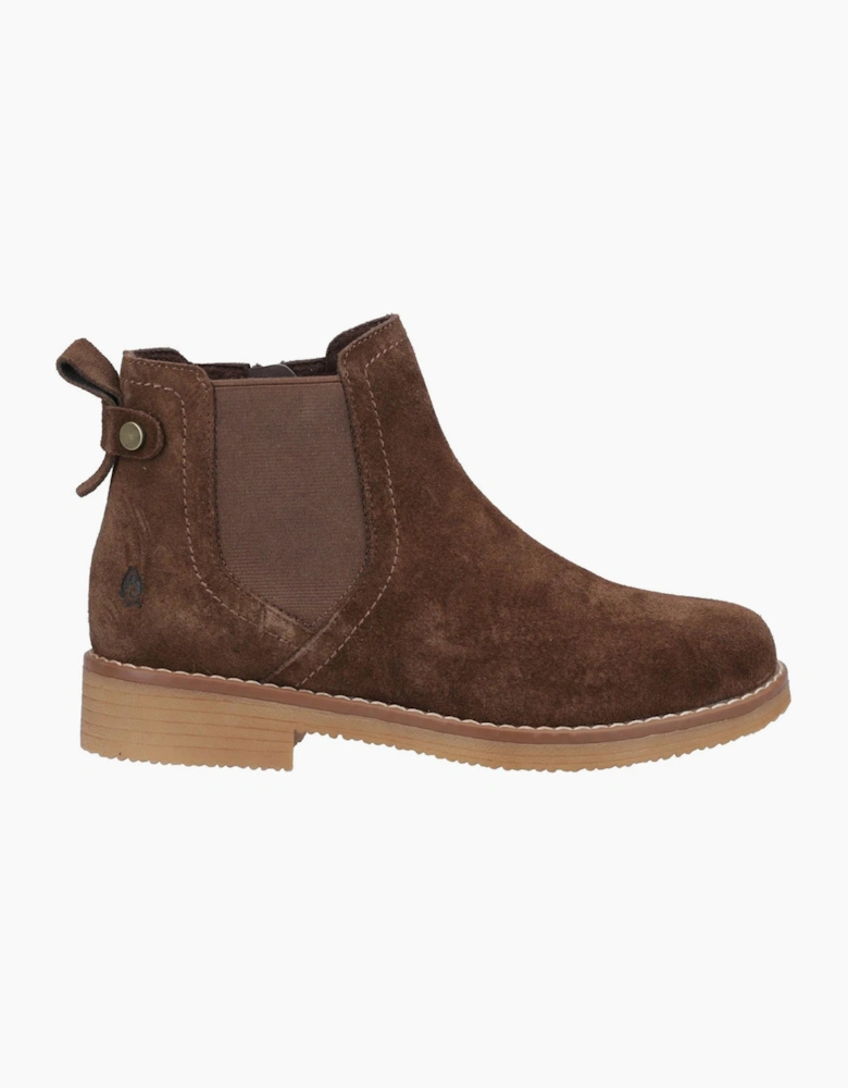 Hush Puppies Maddy Memory Foam Leather Womens Boots Chocolate